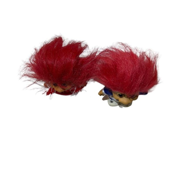 VTG Russ 5” Cheerleader & Football Player Trolls Red Hair Dolls Toys Sports Tall - Picture 9 of 11